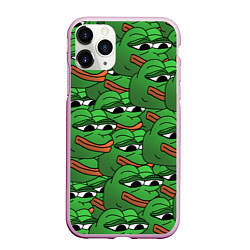 Чехол iPhone 11 Pro матовый Pepe The Frog, цвет: 3D-розовый