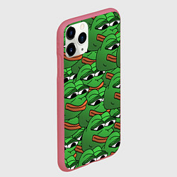 Чехол iPhone 11 Pro матовый Pepe The Frog, цвет: 3D-малиновый — фото 2