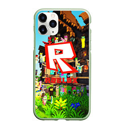 Чехол iPhone 11 Pro матовый ROBLOX, цвет: 3D-салатовый