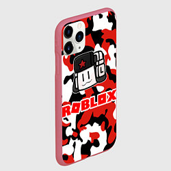 Чехол iPhone 11 Pro матовый ROBLOX, цвет: 3D-малиновый — фото 2