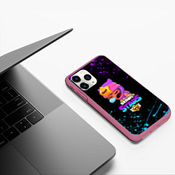 Чехол iPhone 11 Pro матовый BRAWL STARS SANDY, цвет: 3D-малиновый — фото 2