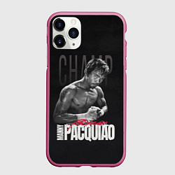 Чехол iPhone 11 Pro матовый Manny Pacquiao, цвет: 3D-малиновый