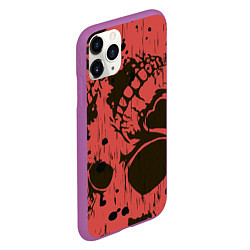 Чехол iPhone 11 Pro матовый Черепа, цвет: 3D-фиолетовый — фото 2