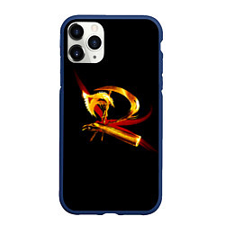 Чехол iPhone 11 Pro матовый DMC, цвет: 3D-тёмно-синий