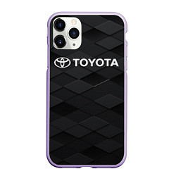 Чехол iPhone 11 Pro матовый TOYOTA, цвет: 3D-светло-сиреневый