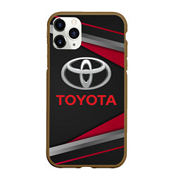 Чехол iPhone 11 Pro матовый TOYOTA, цвет: 3D-коричневый