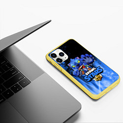 Чехол iPhone 11 Pro матовый Brawl Stars LEON, цвет: 3D-желтый — фото 2