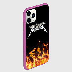Чехол iPhone 11 Pro матовый Metallica, цвет: 3D-фиолетовый — фото 2