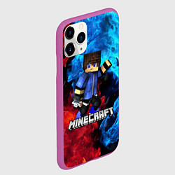 Чехол iPhone 11 Pro матовый Minecraft Майнкрафт, цвет: 3D-фиолетовый — фото 2