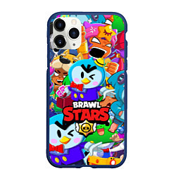 Чехол iPhone 11 Pro матовый BRAWL STARS MRP, цвет: 3D-тёмно-синий