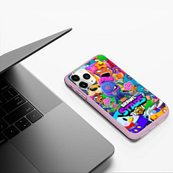 Чехол iPhone 11 Pro матовый BRAWL STARS TARA, цвет: 3D-розовый — фото 2