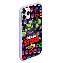 Чехол iPhone 11 Pro матовый BRAWL STARS VIRUS 8-BIT, цвет: 3D-светло-сиреневый — фото 2