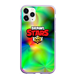 Чехол iPhone 11 Pro матовый BRAWL STARS, цвет: 3D-светло-сиреневый