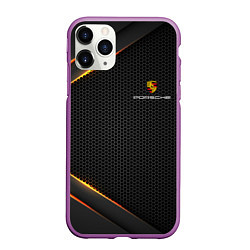 Чехол iPhone 11 Pro матовый PORSCHE, цвет: 3D-фиолетовый