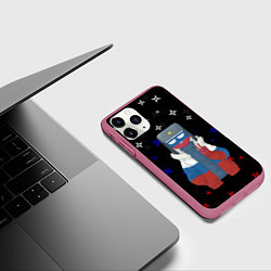 Чехол iPhone 11 Pro матовый CountryHumans, цвет: 3D-малиновый — фото 2