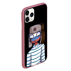 Чехол iPhone 11 Pro матовый CountryHumans - Россия, цвет: 3D-малиновый — фото 2