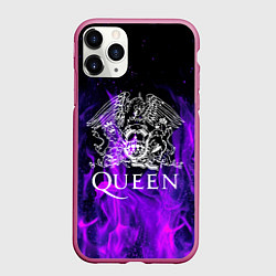 Чехол iPhone 11 Pro матовый QUEEN, цвет: 3D-малиновый