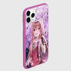 Чехол iPhone 11 Pro матовый Восхождение героя щита, цвет: 3D-фиолетовый — фото 2