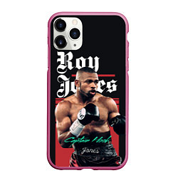 Чехол iPhone 11 Pro матовый Roy Jones, цвет: 3D-малиновый