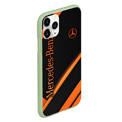 Чехол iPhone 11 Pro матовый Mercedes-Benz, цвет: 3D-салатовый — фото 2