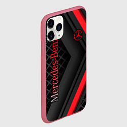 Чехол iPhone 11 Pro матовый Mercedes-Benz, цвет: 3D-малиновый — фото 2