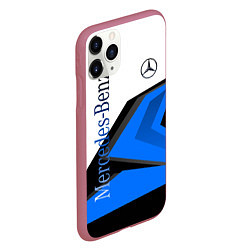 Чехол iPhone 11 Pro матовый Mercedes-Benz, цвет: 3D-малиновый — фото 2