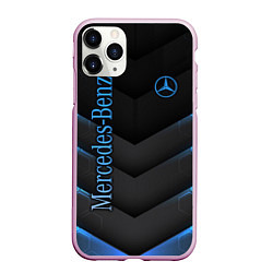 Чехол iPhone 11 Pro матовый Mercedes-Benz, цвет: 3D-розовый