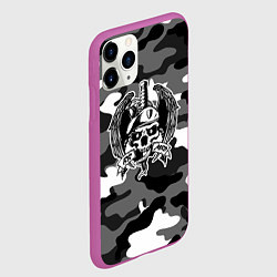 Чехол iPhone 11 Pro матовый ВВ МВД, цвет: 3D-фиолетовый — фото 2