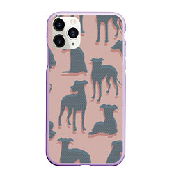 Чехол iPhone 11 Pro матовый Doggy style, цвет: 3D-сиреневый