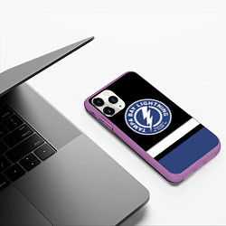 Чехол iPhone 11 Pro матовый Тампа-Бэй Лайтнинг, цвет: 3D-фиолетовый — фото 2