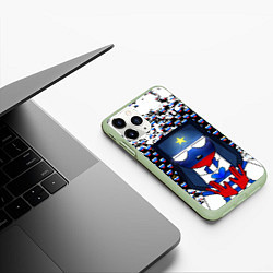 Чехол iPhone 11 Pro матовый CountryHumans, цвет: 3D-салатовый — фото 2