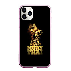 Чехол iPhone 11 Pro матовый Tony Jaa, цвет: 3D-розовый