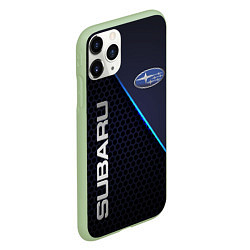 Чехол iPhone 11 Pro матовый SUBARU, цвет: 3D-салатовый — фото 2