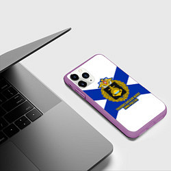 Чехол iPhone 11 Pro матовый Тихоокеанский флот ВМФ России, цвет: 3D-фиолетовый — фото 2
