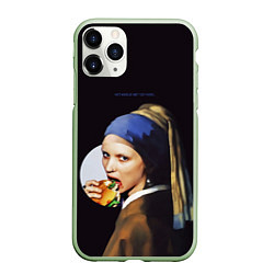Чехол iPhone 11 Pro матовый Het meisje met de parel, цвет: 3D-салатовый