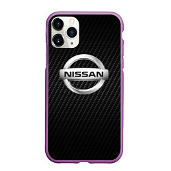 Чехол iPhone 11 Pro матовый NISSAN, цвет: 3D-фиолетовый