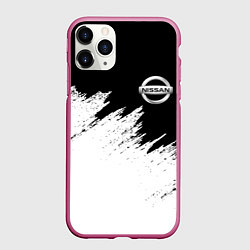 Чехол iPhone 11 Pro матовый NISSAN, цвет: 3D-малиновый
