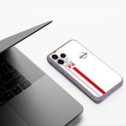 Чехол iPhone 11 Pro матовый NISSAN GTR, цвет: 3D-серый — фото 2