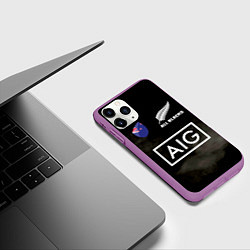 Чехол iPhone 11 Pro матовый ALL BLACKS, цвет: 3D-фиолетовый — фото 2