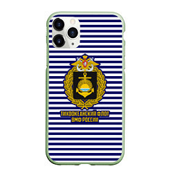 Чехол iPhone 11 Pro матовый Тихоокеанский флот ВМФ России, цвет: 3D-салатовый