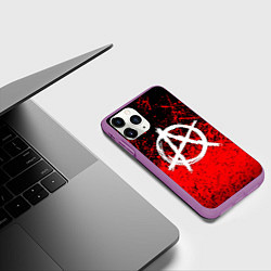 Чехол iPhone 11 Pro матовый АНАРХИЯ, цвет: 3D-фиолетовый — фото 2
