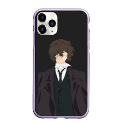 Чехол iPhone 11 Pro матовый Osamu Dazai, цвет: 3D-светло-сиреневый