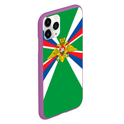 Чехол iPhone 11 Pro матовый Пограничные Войска, цвет: 3D-фиолетовый — фото 2