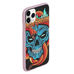 Чехол iPhone 11 Pro матовый Iron Maiden, цвет: 3D-розовый — фото 2