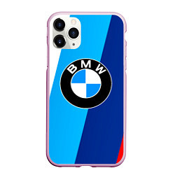 Чехол iPhone 11 Pro матовый BMW, цвет: 3D-розовый