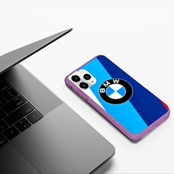 Чехол iPhone 11 Pro матовый BMW, цвет: 3D-фиолетовый — фото 2