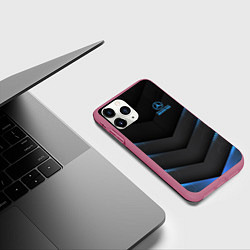 Чехол iPhone 11 Pro матовый Mercedes-AMG, цвет: 3D-малиновый — фото 2