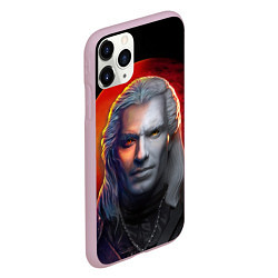 Чехол iPhone 11 Pro матовый HALF WITCHER, цвет: 3D-розовый — фото 2