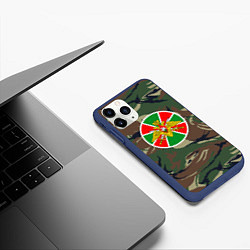 Чехол iPhone 11 Pro матовый Пограничные Войска, цвет: 3D-тёмно-синий — фото 2
