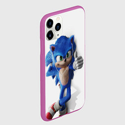 Чехол iPhone 11 Pro матовый SONIC, цвет: 3D-фиолетовый — фото 2
